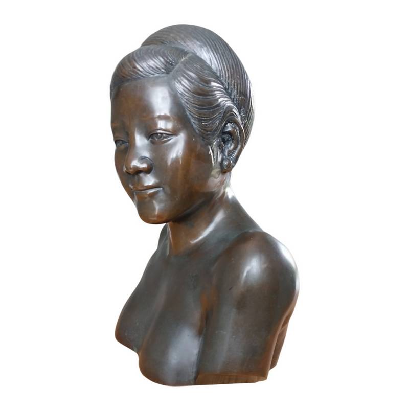 Buste en bronze Femme Tonkinoise VIETNAM – Image 2