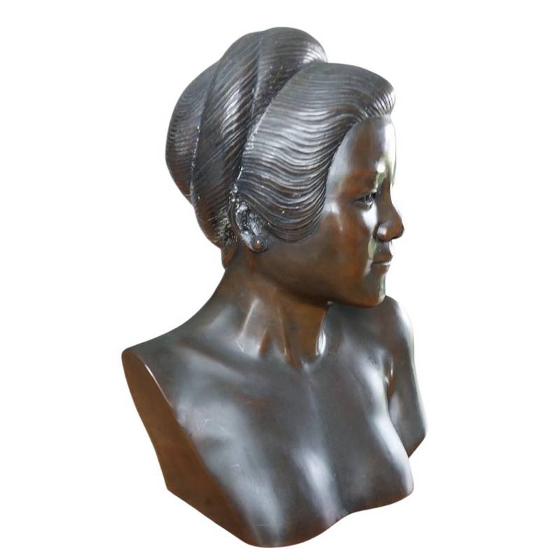 Buste en bronze Femme Tonkinoise VIETNAM – Image 4