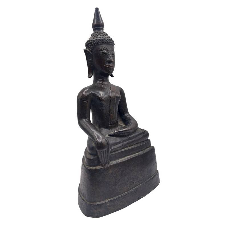 Bouddha laotien en bronze du 19ème LAOS – Image 2