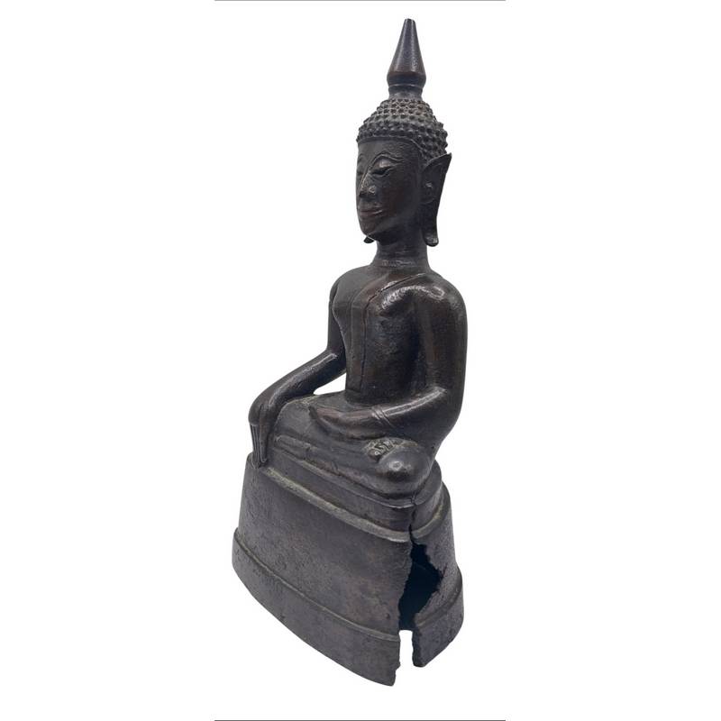 Bouddha laotien en bronze du 19ème LAOS – Image 4